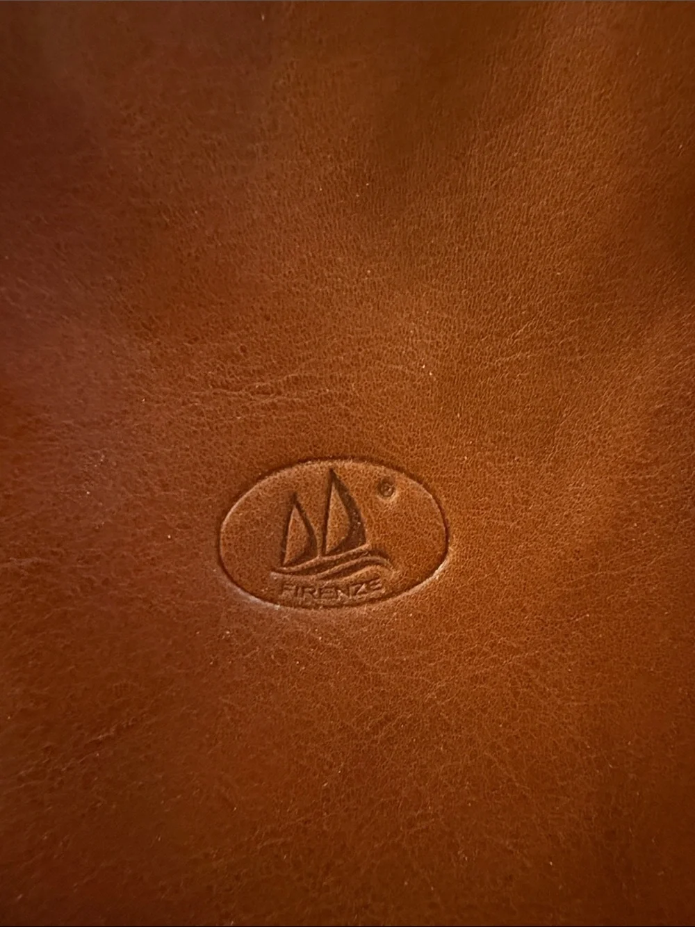 Leather Men’s Backpack Tote in Cognac Brown